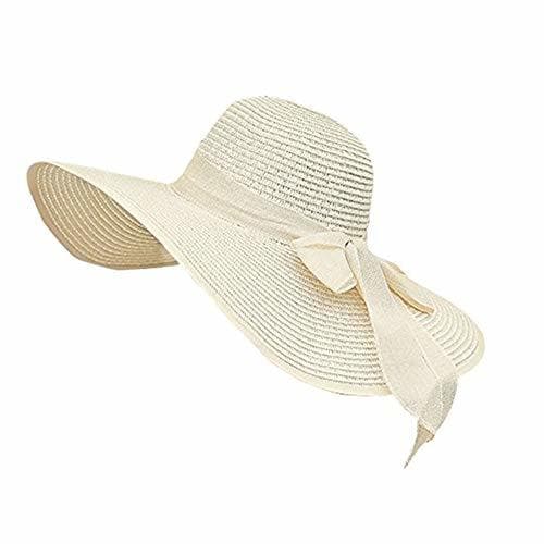 Producto DaoRier - Sombrero de Verano para Mujer con Pajita de Lazo para