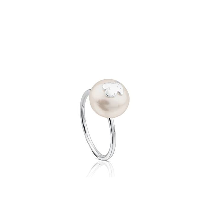 Fashion TOUS Anillo Mujer Sweet Dolls de plata de primera ley con perla