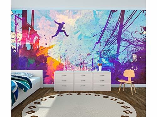 Producto Fotomural Vinilo para Pared Infantil Salto en Grafiti| Fotomural para Paredes