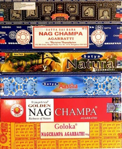 Elemento de la categoría hogar Varillas de incienso 12 cajitas Satya Nag Champa Goloka 6 Nagchampa aroma