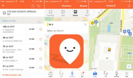 App Moovit: Transporte público