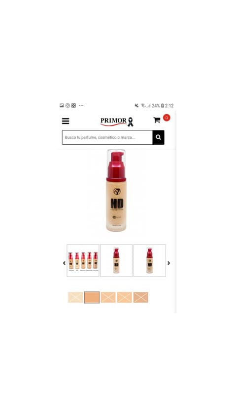 Product Base maquillaje W7 HD FOUNDATION 