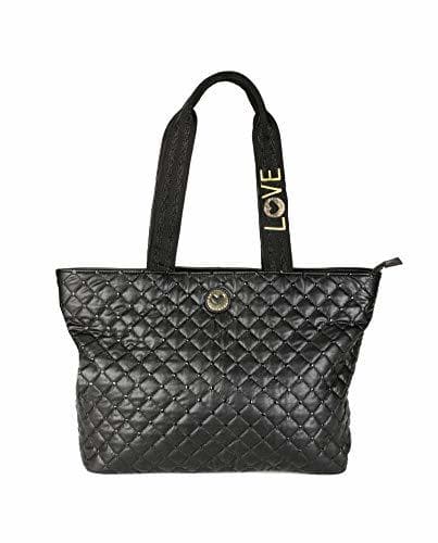 Lugar LOLA CASADEMUNT Shopper De Mujer Negro Ecopiel Elegante Cierre Cremallera Bolsillos Interiores