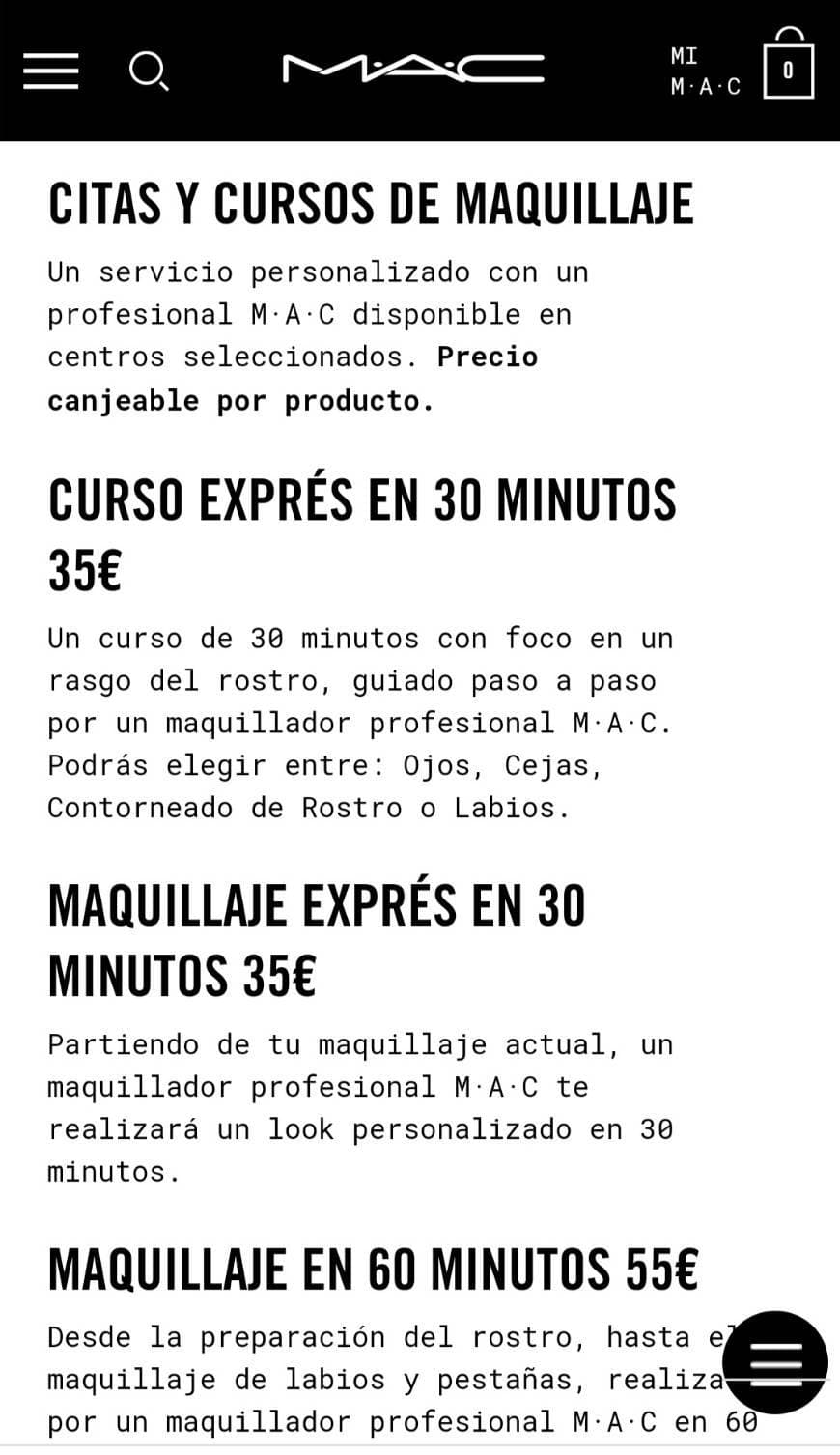 Product Curso de Maquillaje Express de Mac