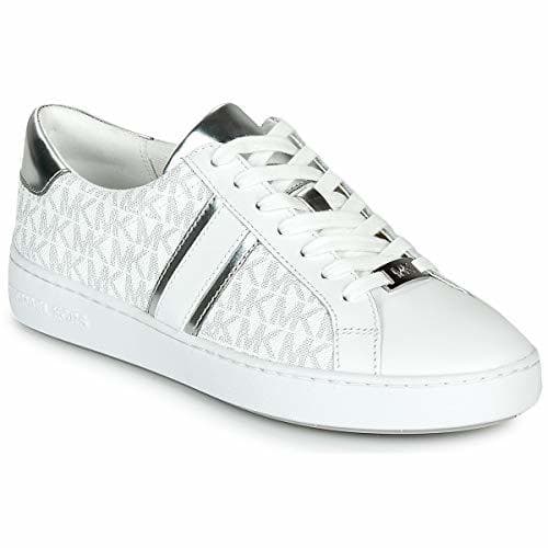 Place MICHAEL MICHAEL KORS Irving Stripe Lace UP Zapatillas Moda Femmes Blanco/Plateado