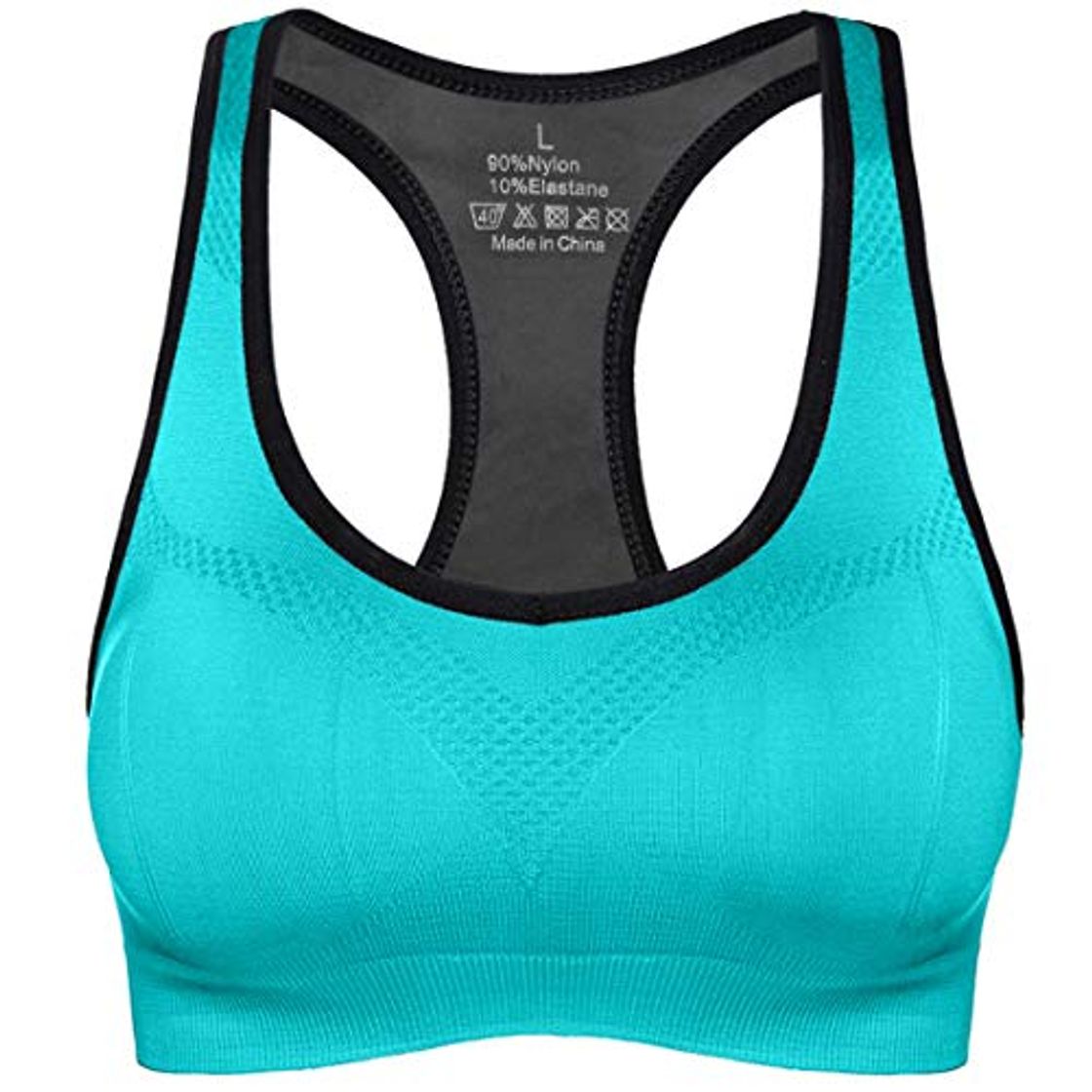 Moda NEWHEY Sujetador Deportivo para Mujer Talla Grande Sujetadores Deportivos Yoga Sport Bra Soporte Bralette Acolchado sin Aros Azul L